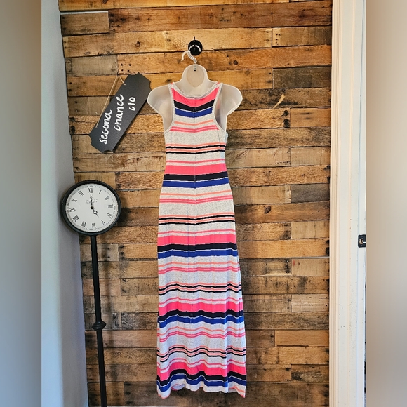 Gap Maternity Women's Stripped Pink and Blue Tank Maxi Dress Size S - Picture 9 of 13